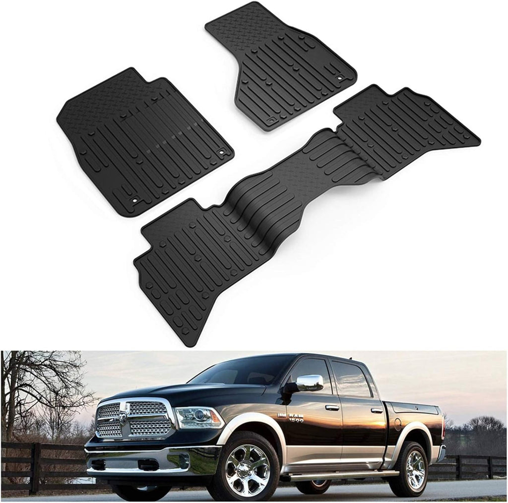 Black TPE Floor Mats for Dodge Ram 1500 Quad Cab K88771