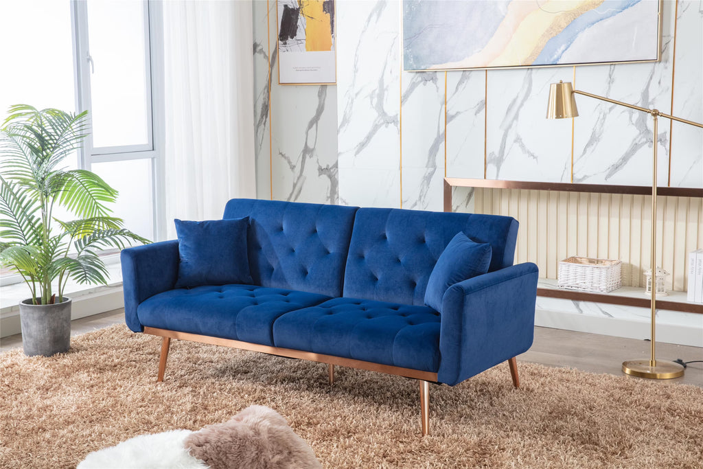 Blue Velvet Sofa Loveseat Set Z7943