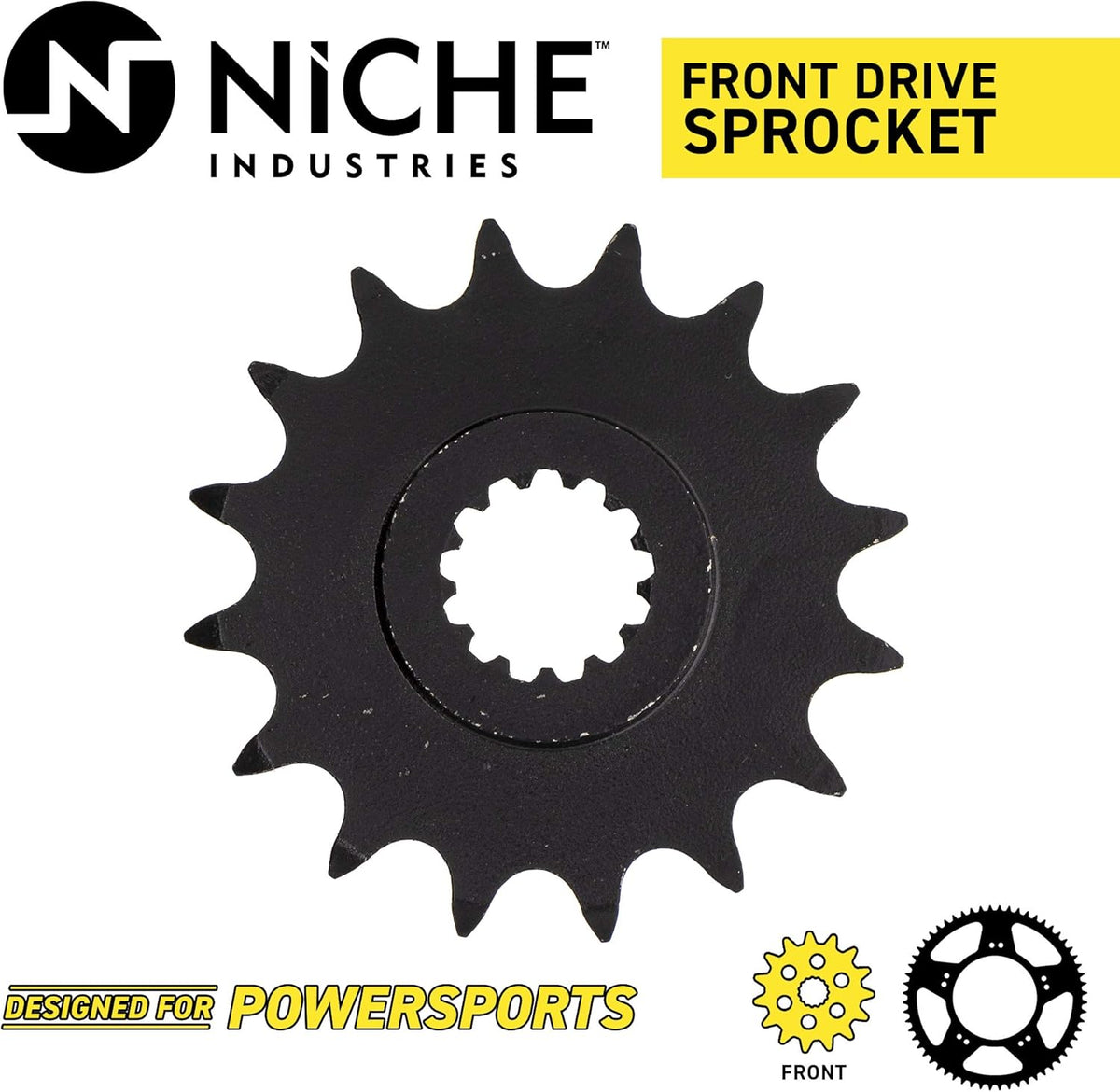 Drive Sprocket Chain Combo Front 16 Rear 45 Tooth 520NZ Standard 114 Links Pack of 2 Y737