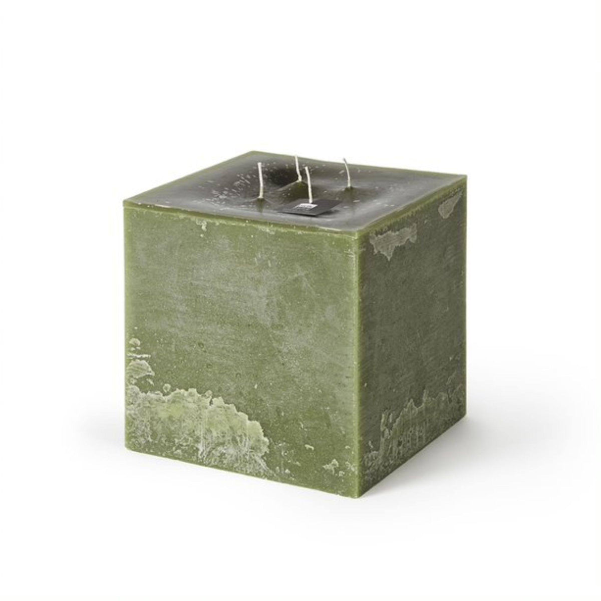 Dark Green Square 4-Wick Solid Pillar Candle W689226