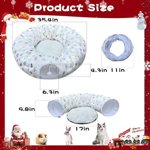 Christmas Snowflake Print Cat Tunnel K22652