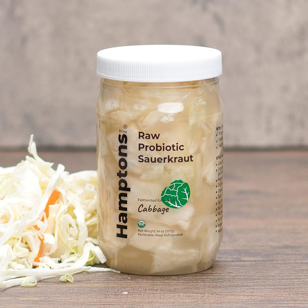16 Oz Pack of 4 Organic Unpasteurized Sauerkraut L7738