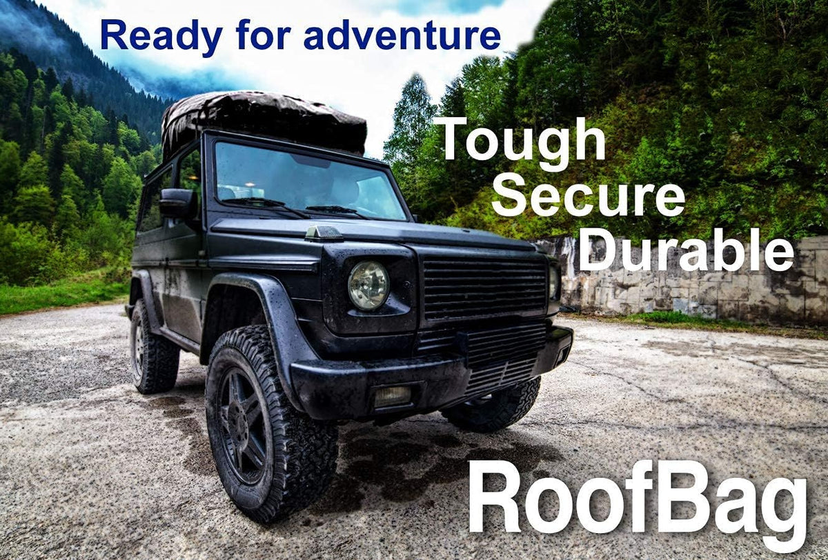 11 Cubic Feet Waterproof Rooftop Cargo Carrier with Straps and Storage Bag Q814553