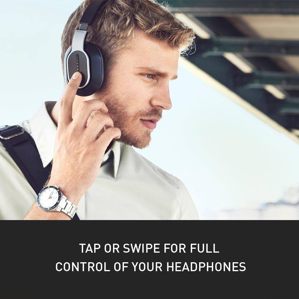 Black Wireless Touch Interface Headphones with Microphone A268720