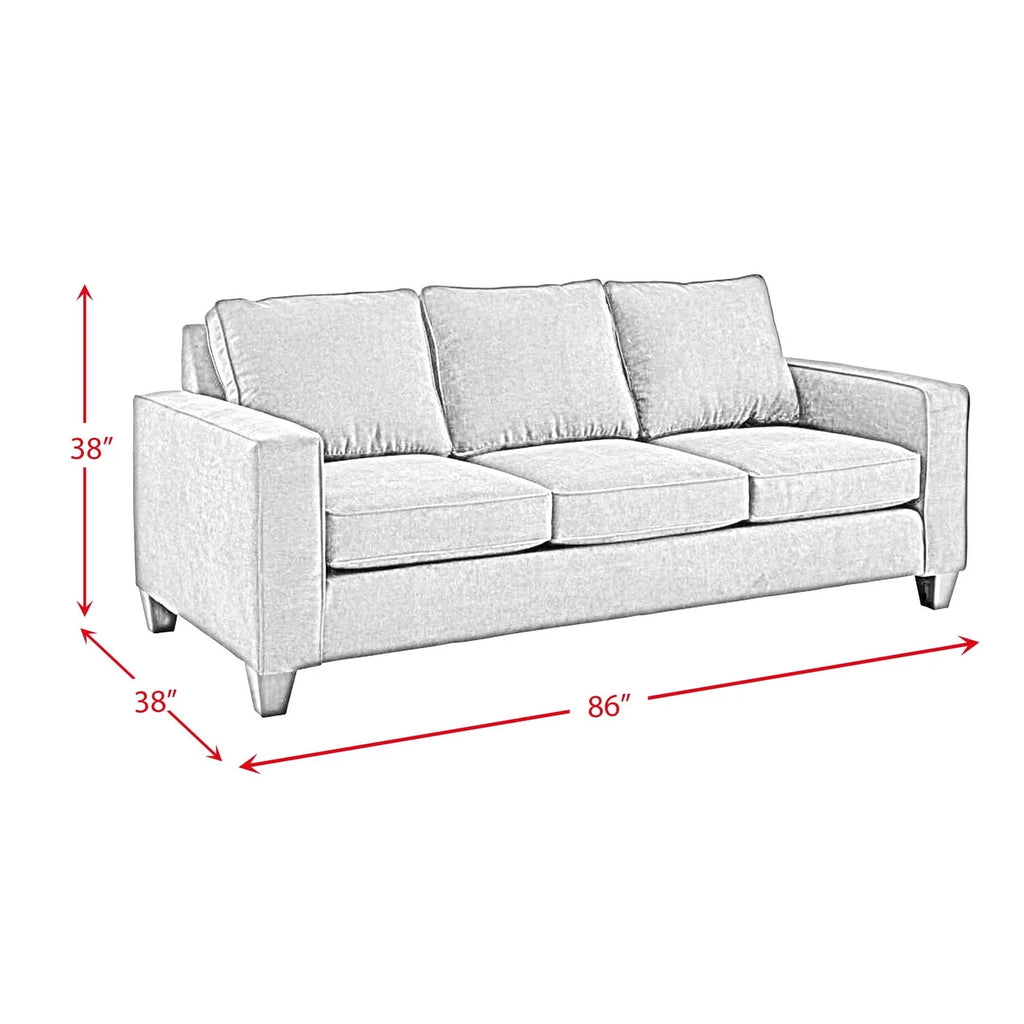 Gray Wood & Fabric Sofa and Loveseat Set of 2 N266