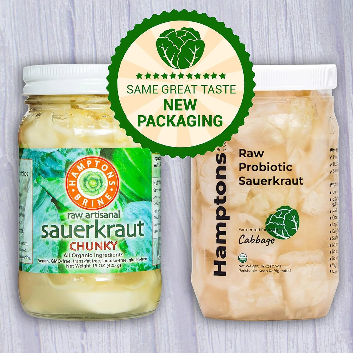 16 Oz Pack of 4 Organic Unpasteurized Sauerkraut L7738