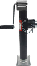 Side Wind Weld-On Pipe-Mount Swivel Trailer Jack 5000 lbs 10 Inches Vertical Travel A3 Steel Pack of 2 T93176