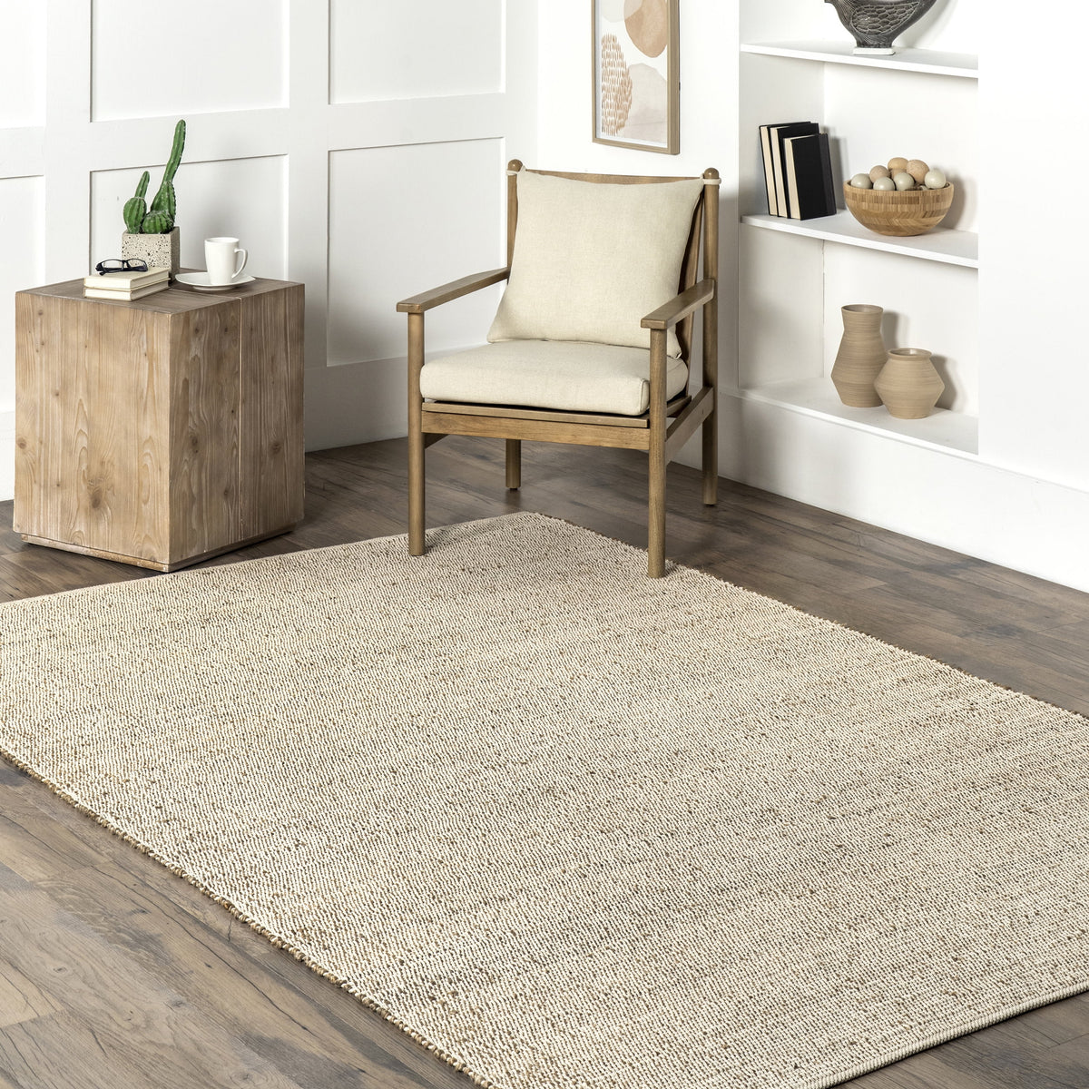 Jute Blend Area Rug, 6' x 9', Natural X481