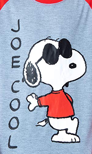 Peanuts Boys' Joe Cool Snoopy Pajamas Long Sleeve Raglan Shirt And Pant 2 Piece PJs Kids Sleepwear Set U174892