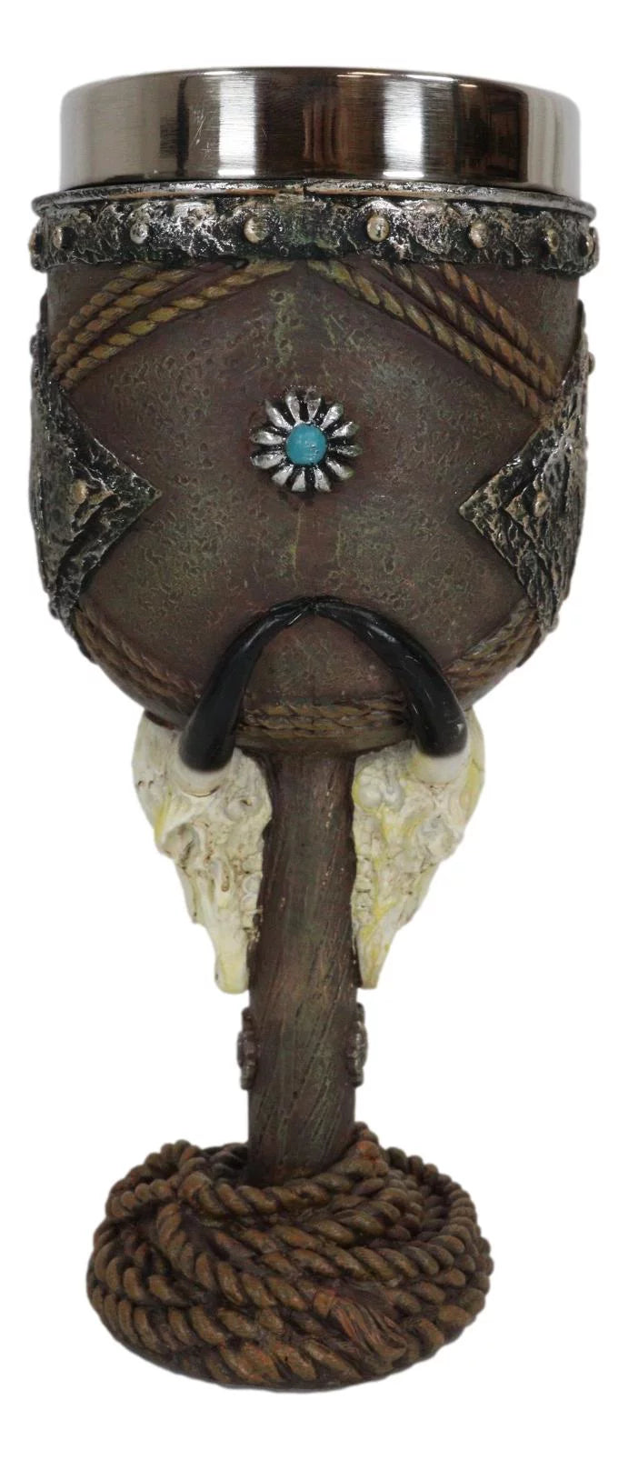 Bison Steer Skull Wine Goblet Chalice K3400