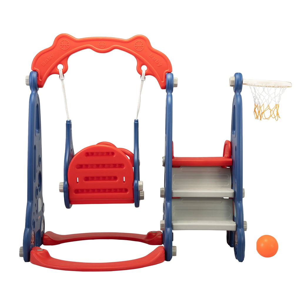 Toddler Slide and Swing Set with Basketball Hoop X227