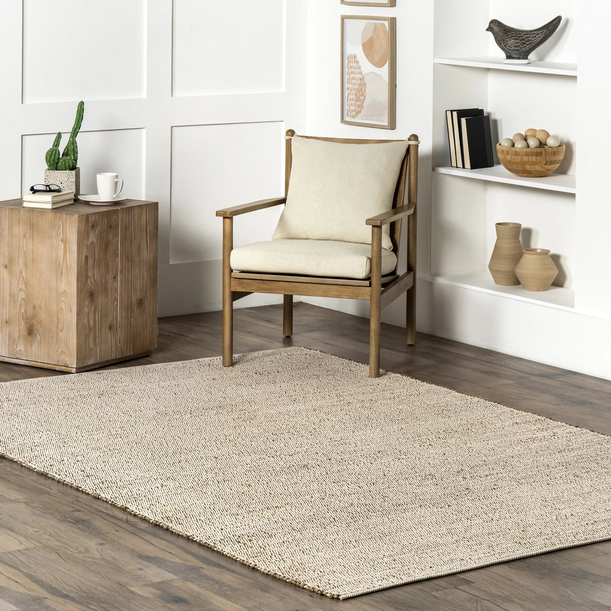 Jute Blend Area Rug, 6' x 9', Natural X481