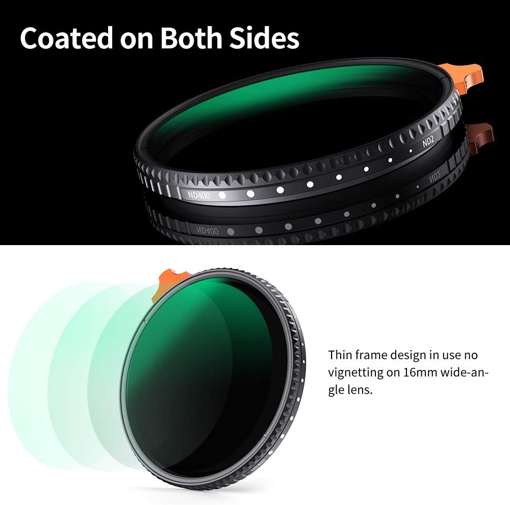 77mm Variable ND Filter ND2-ND400 with Multi-Layer Coatings AGC Glass D26618