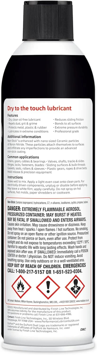 14 oz Non-Stick Dry-Film Lubricant Aerosol O76330