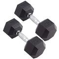 Pair Rubber Encased Hex Dumbbell H9472