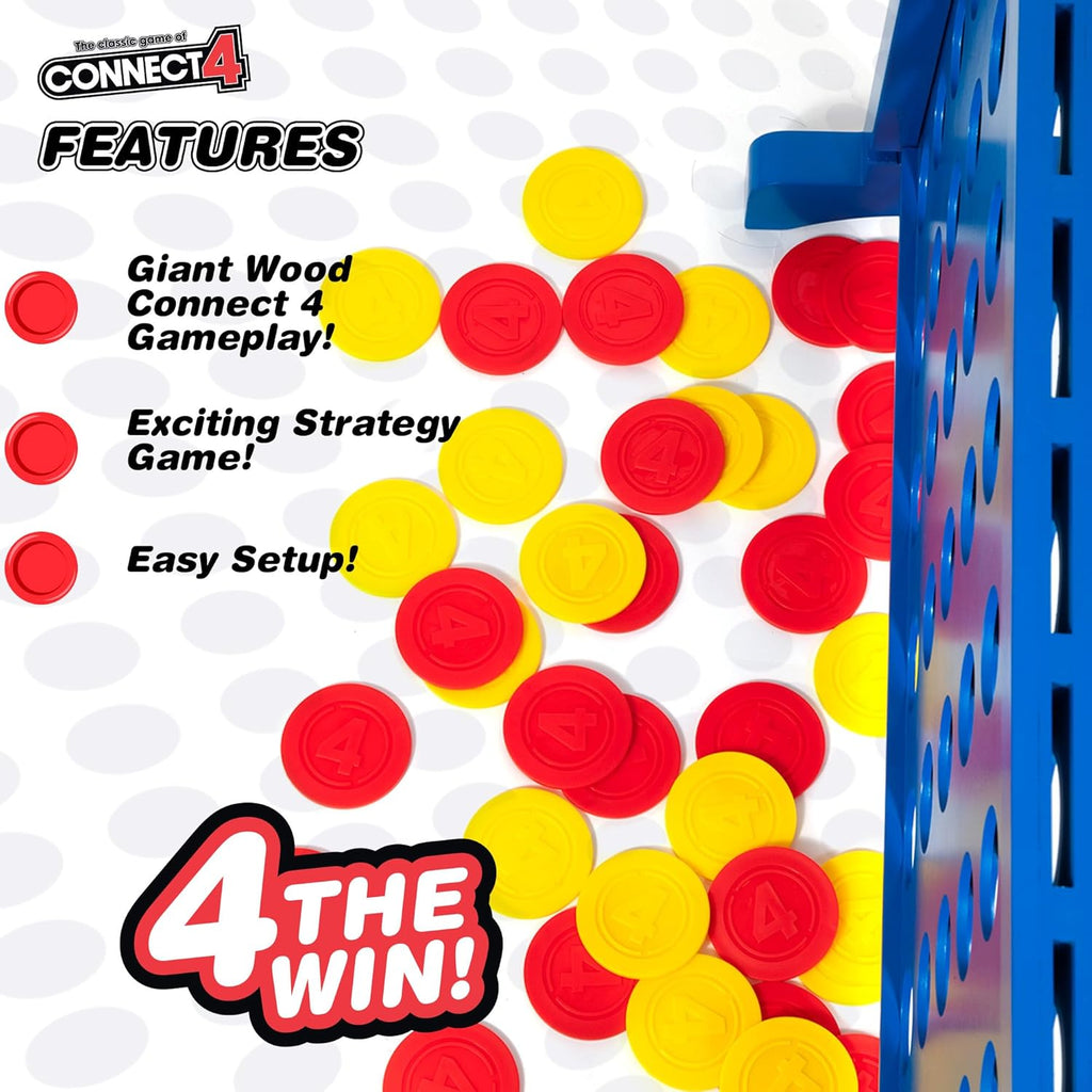 31.5 inch Wooden Four in a Row Board Game R435129
