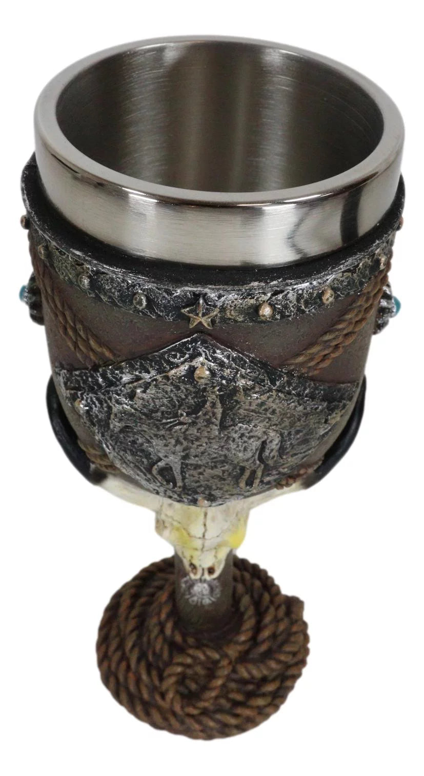 Bison Steer Skull Wine Goblet Chalice K3400