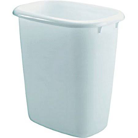 15 qt White Vanity Wastebasket (Case of 6) G5385