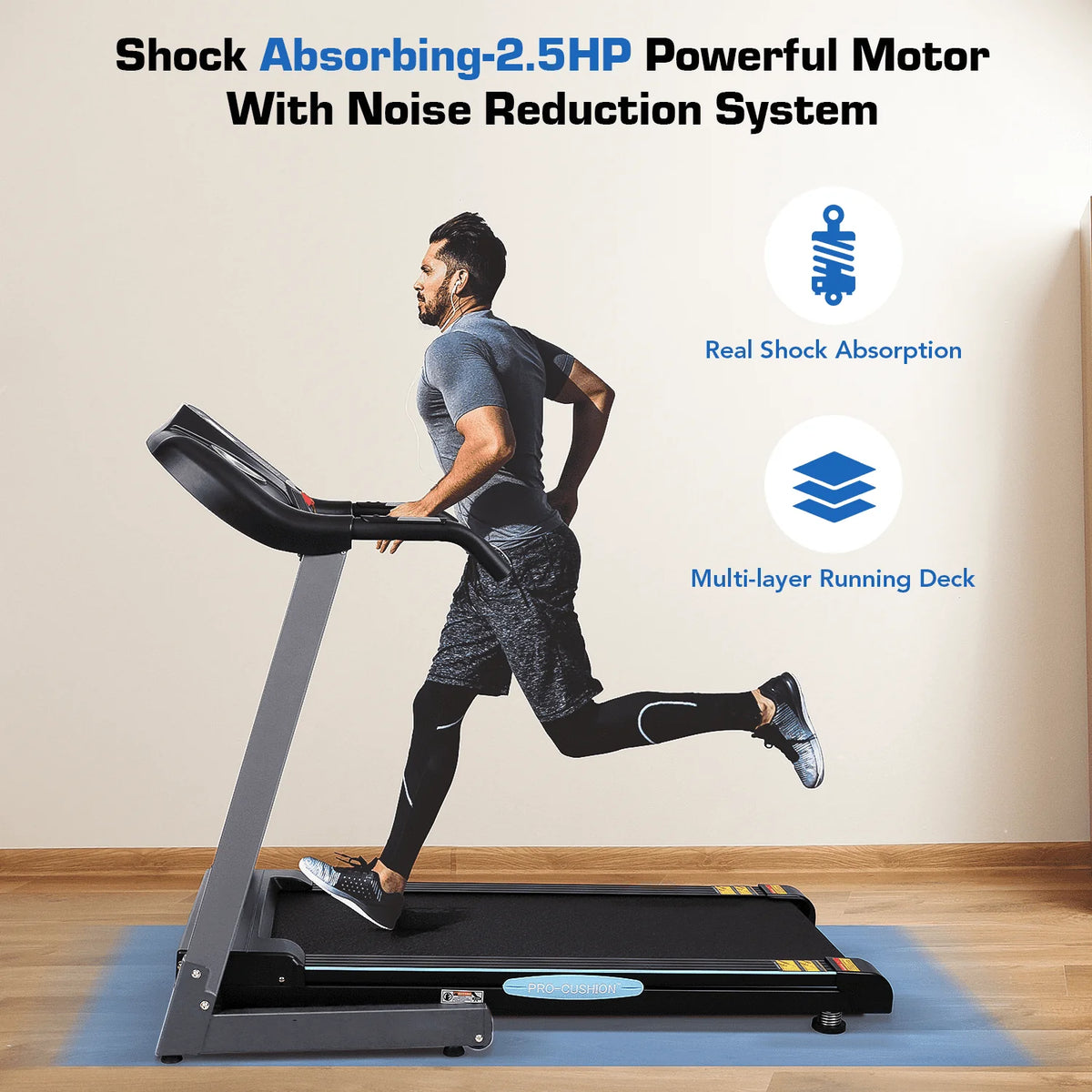 2.5 HP Folding Treadmill with 12% Auto Incline A3167