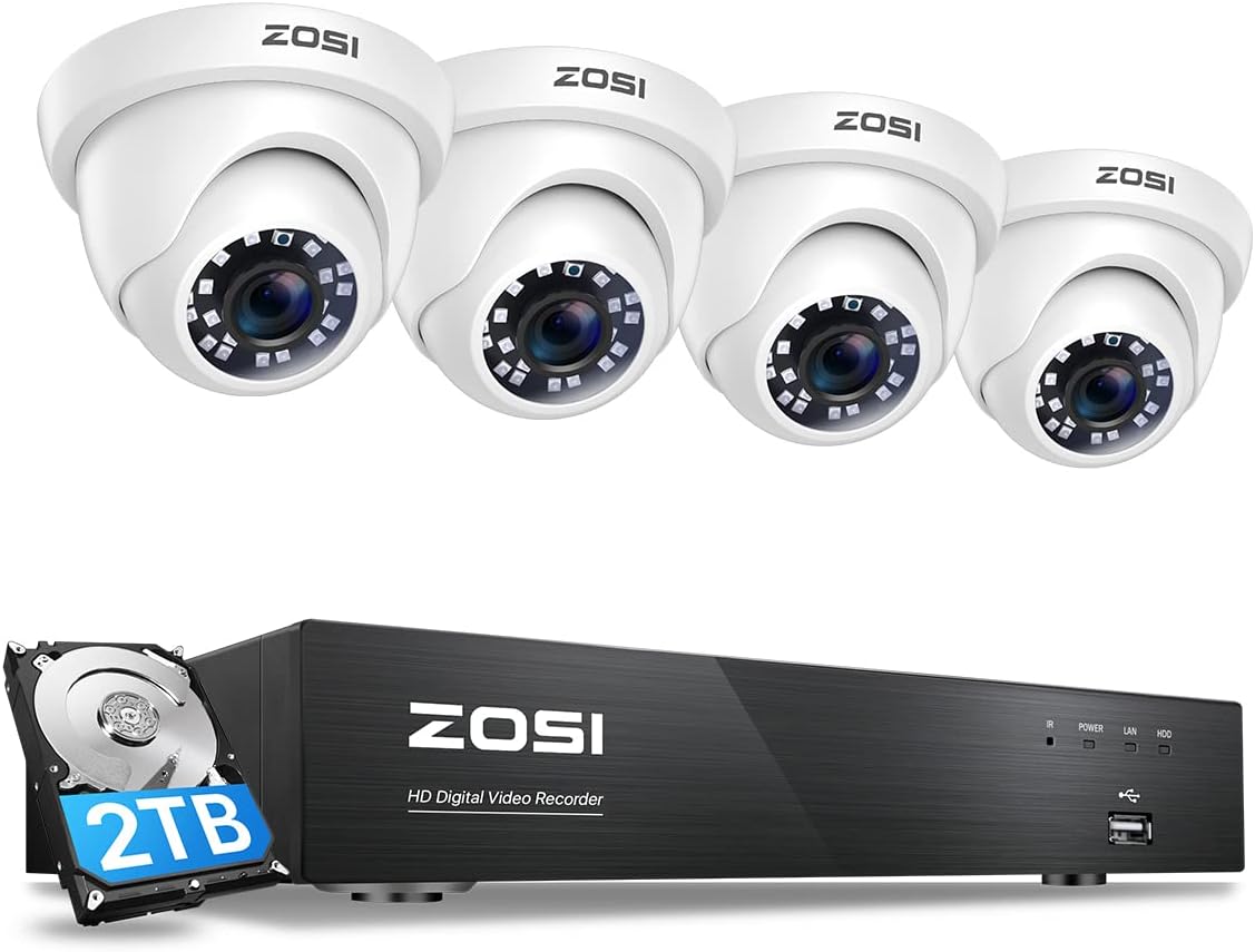 4PACK 1080P HD TVI Security Cameras Waterproof CCTV Cameras X8239