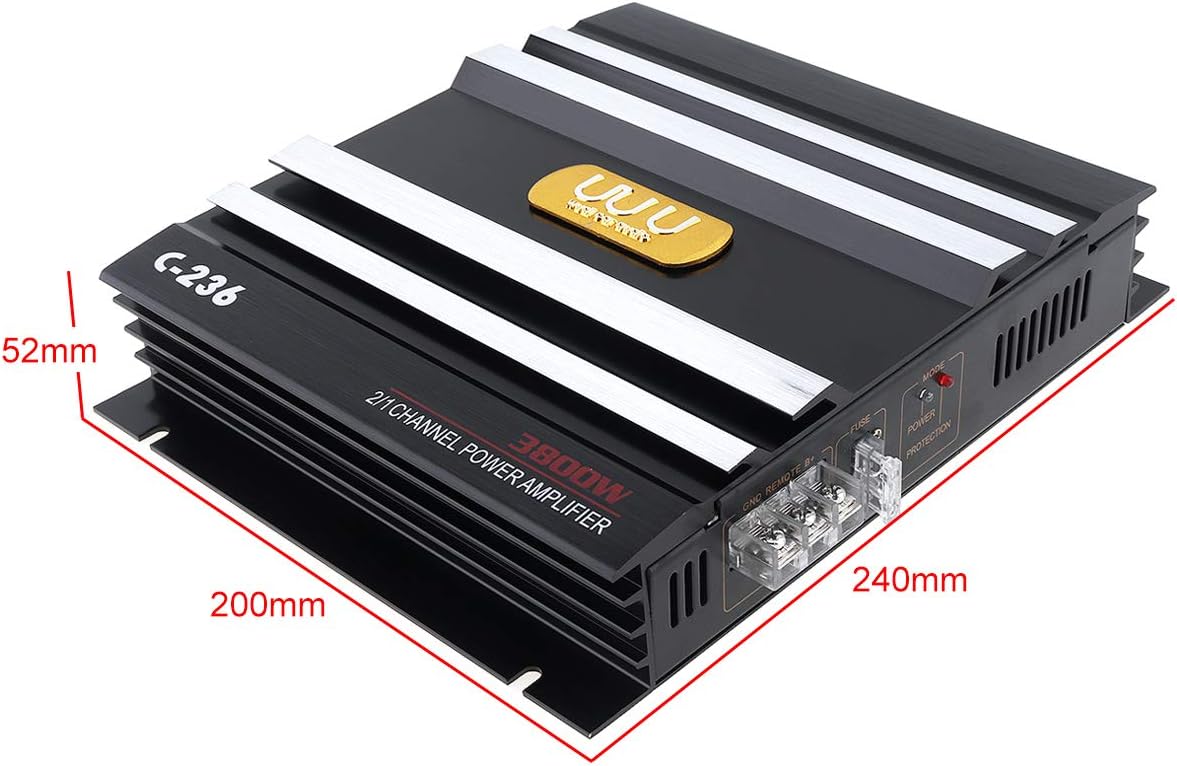 3800W 2 Channel Car Audio Stereo Amplifier D46576