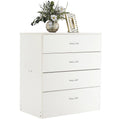 White 4 Drawer Wood Dresser E2929