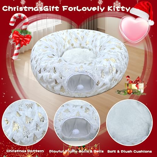 Christmas Snowflake Print Cat Tunnel K22652