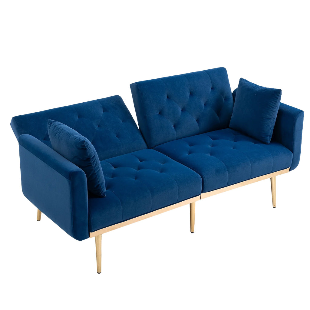 Blue Velvet Sofa Loveseat Set Z7943
