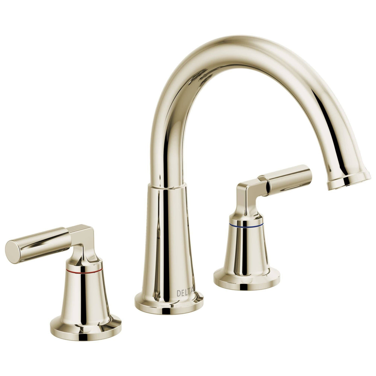 Brilliance Polished Nickel Deck Mounted Roman Tub Filler L39347