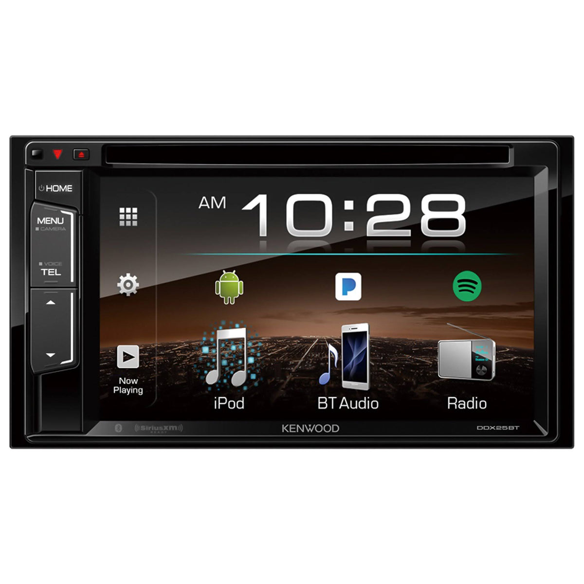 Kenwood Bluetooth USB AUX Double DIN Receiver, Black Back Up Camera F7119