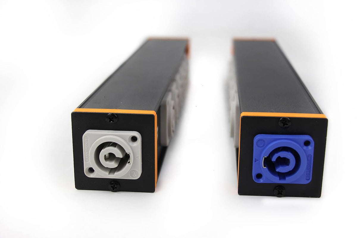 6 Port Powercon Power Distribution Output Box, Black, Pack of 2 U4659