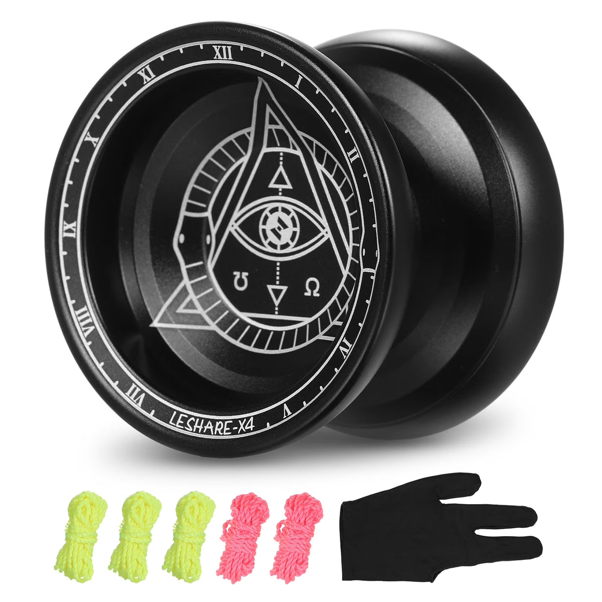 Aluminum Alloy Yoyo Ball with 5 Strings and User Manual F76340