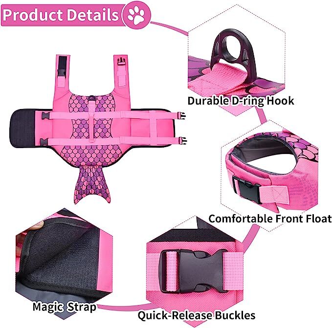 Dog Life Jacket with Rescue Handle V601994
