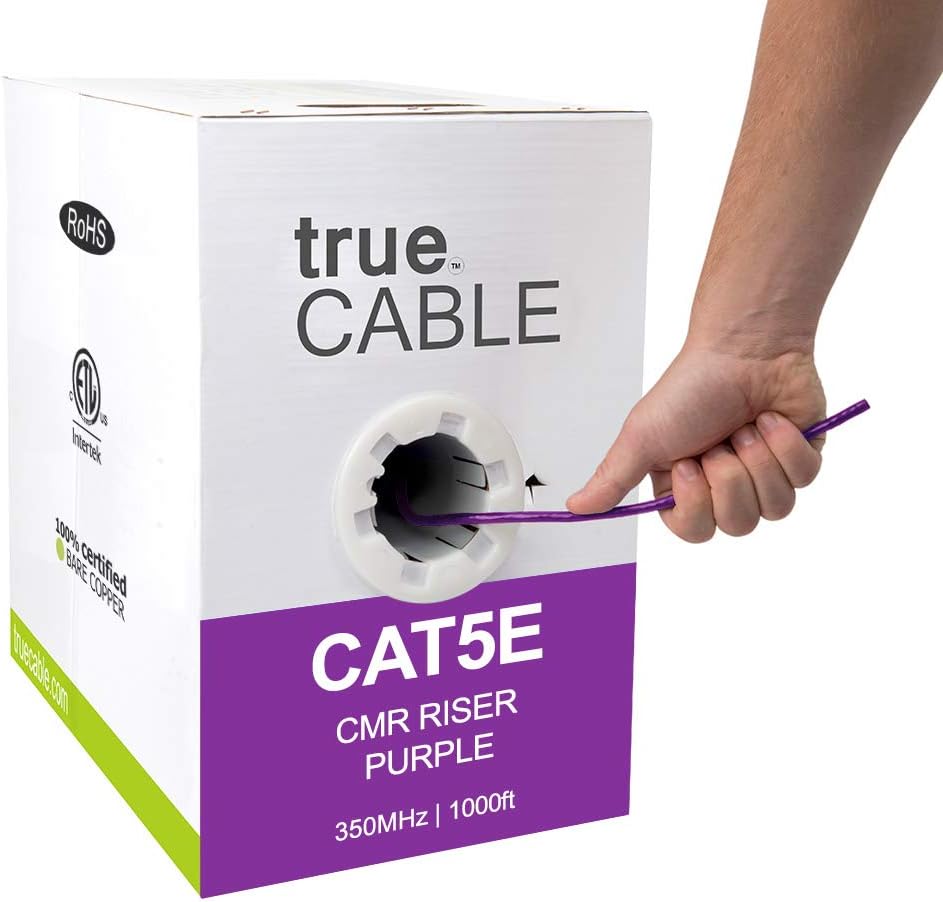 Gray 1000ft Cat5e Riser UTP Bulk Ethernet Cable K567412