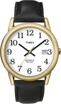 Gold Tone Leather Band Analog Watch E992015
