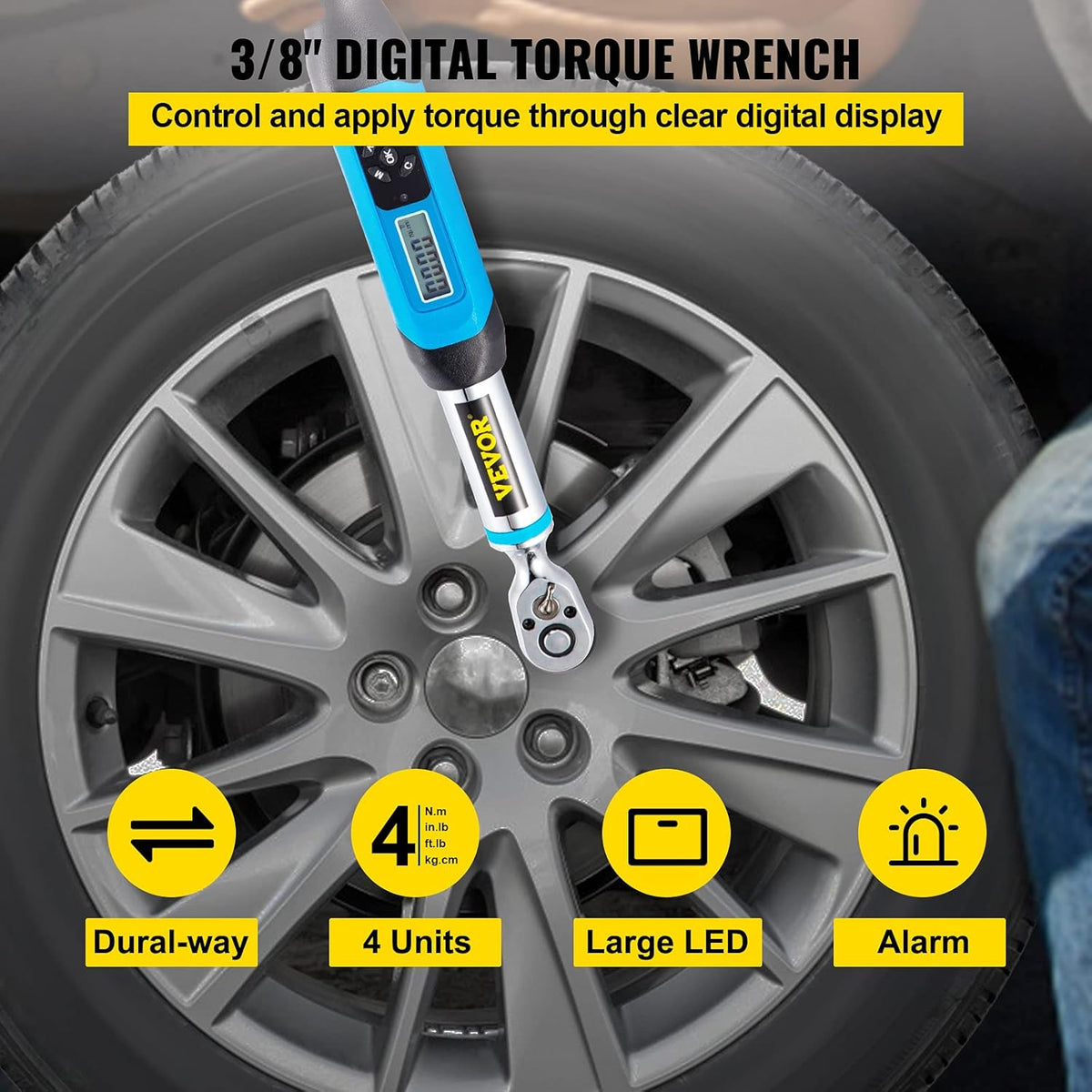 3/8 Drive Digital Torque Wrench with Socket Set & Case S630121