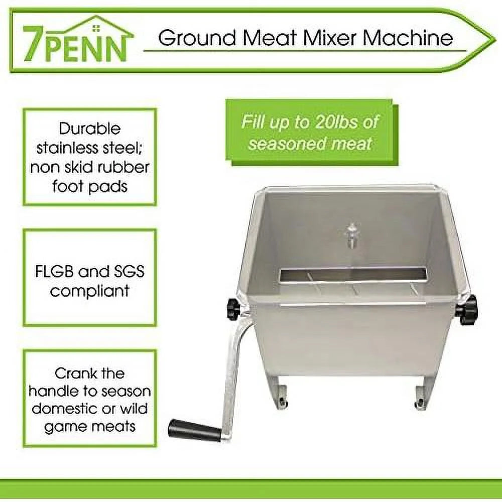 20 Lb Manual Meat Mixer with Lid K426195
