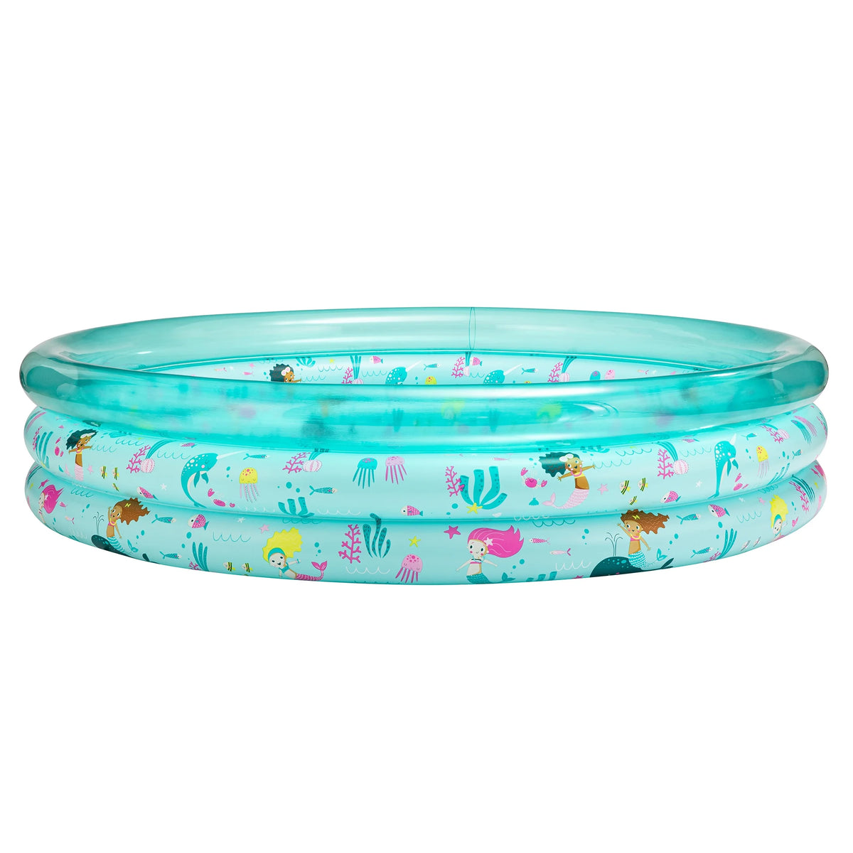 Blue Mermaid 3-Ring Inflatable Swimming Pool M584324