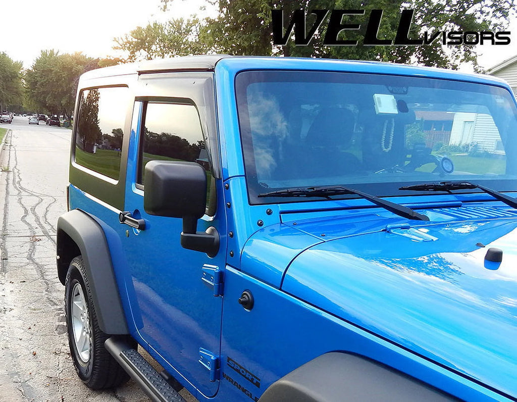 Side Window Visors Rain Guards for Jeep Wrangler JK 2 Door C693