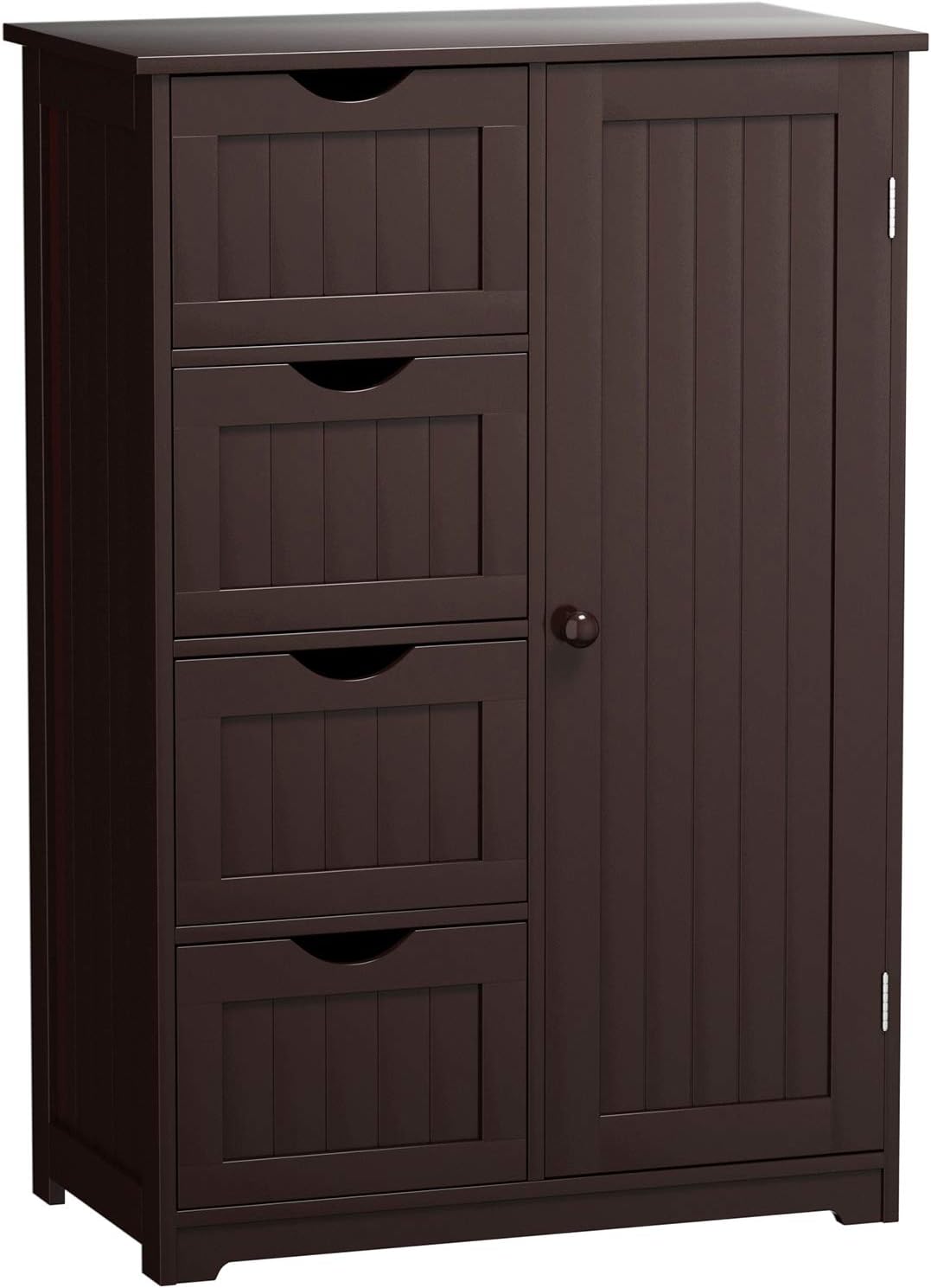 Gray Wooden 4 Drawer 1 Door Storage Cabinet W6754