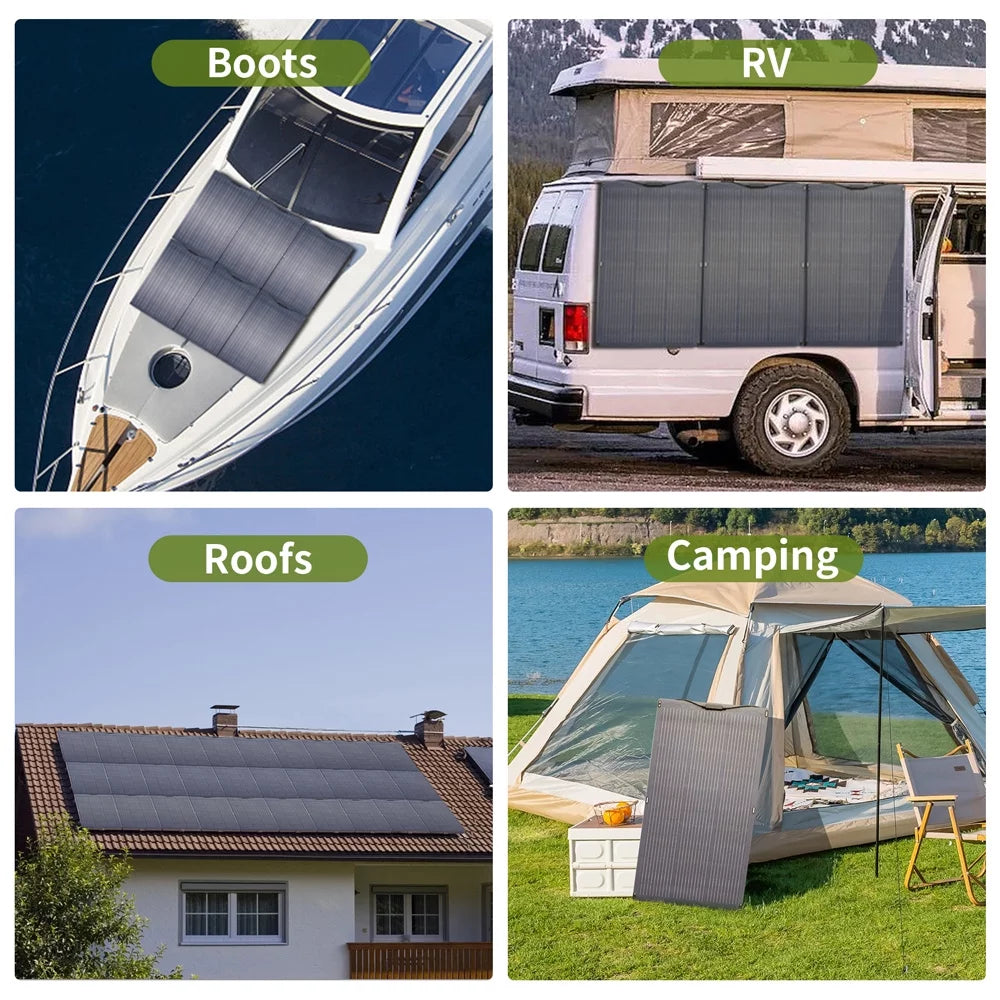 700W 606Wh Portable Power Station with 100W Flexible Solar Panel P9271