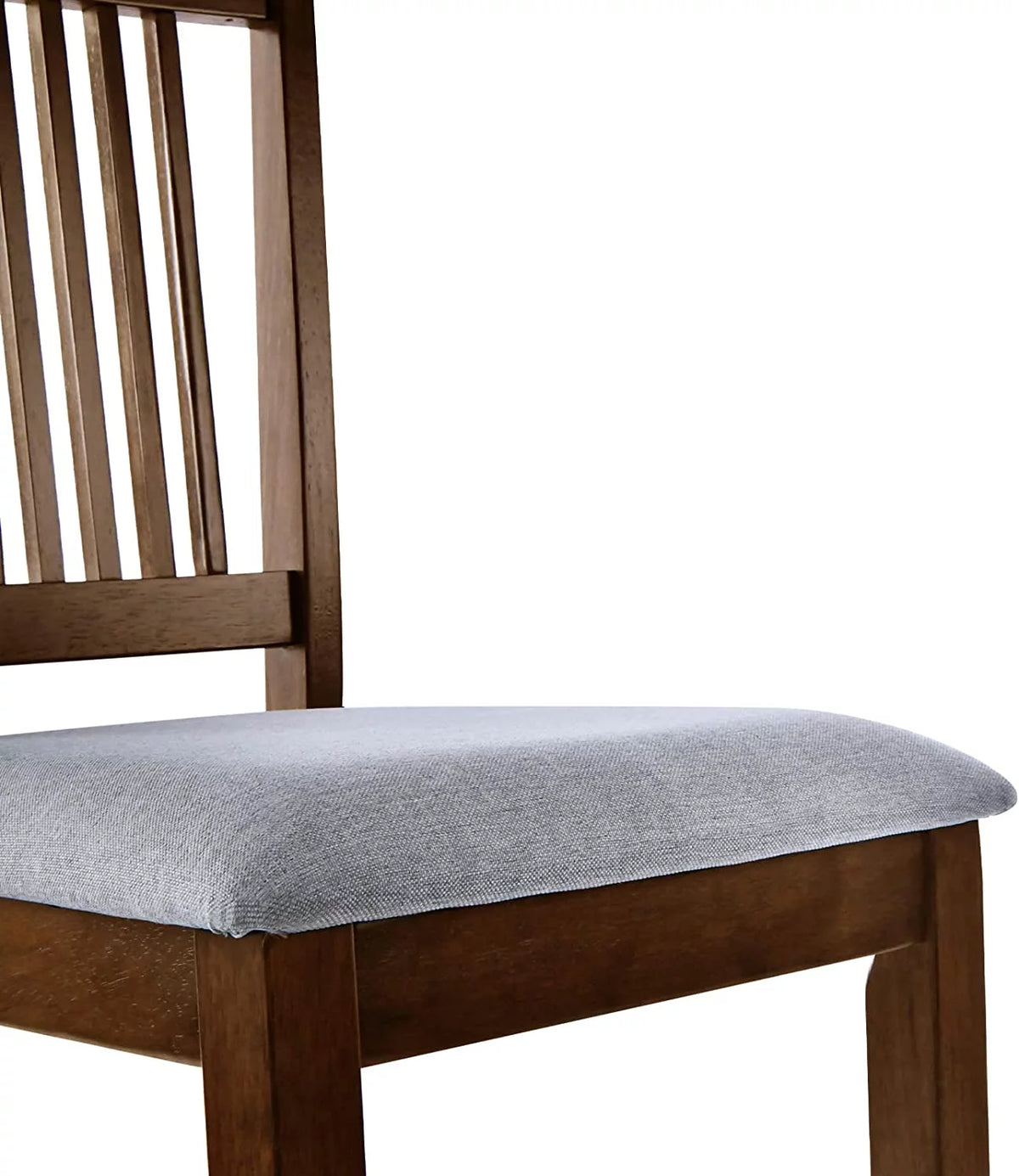 Wood Bar Stools Set of 2 Upholstered Counter Height Chairs Walnut I87543