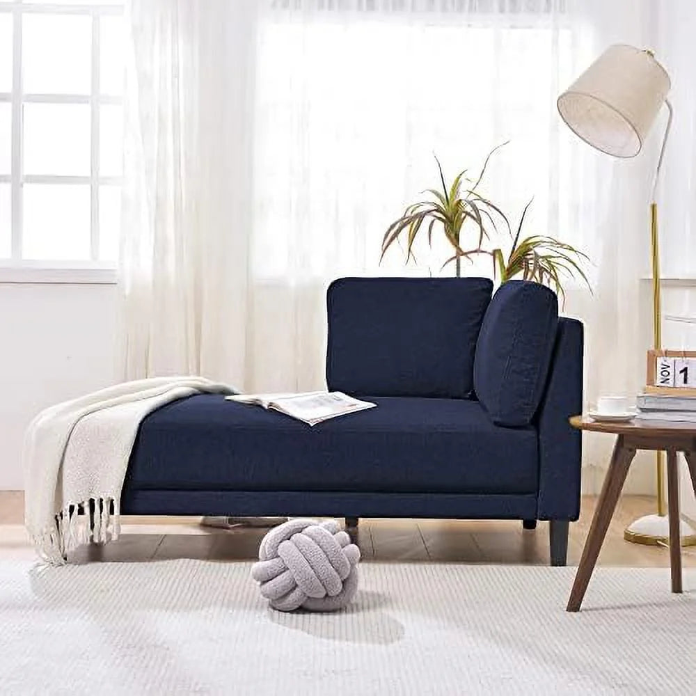 65" Mid-Century Modern Fabric Upholstered Chaise Lounge V7045