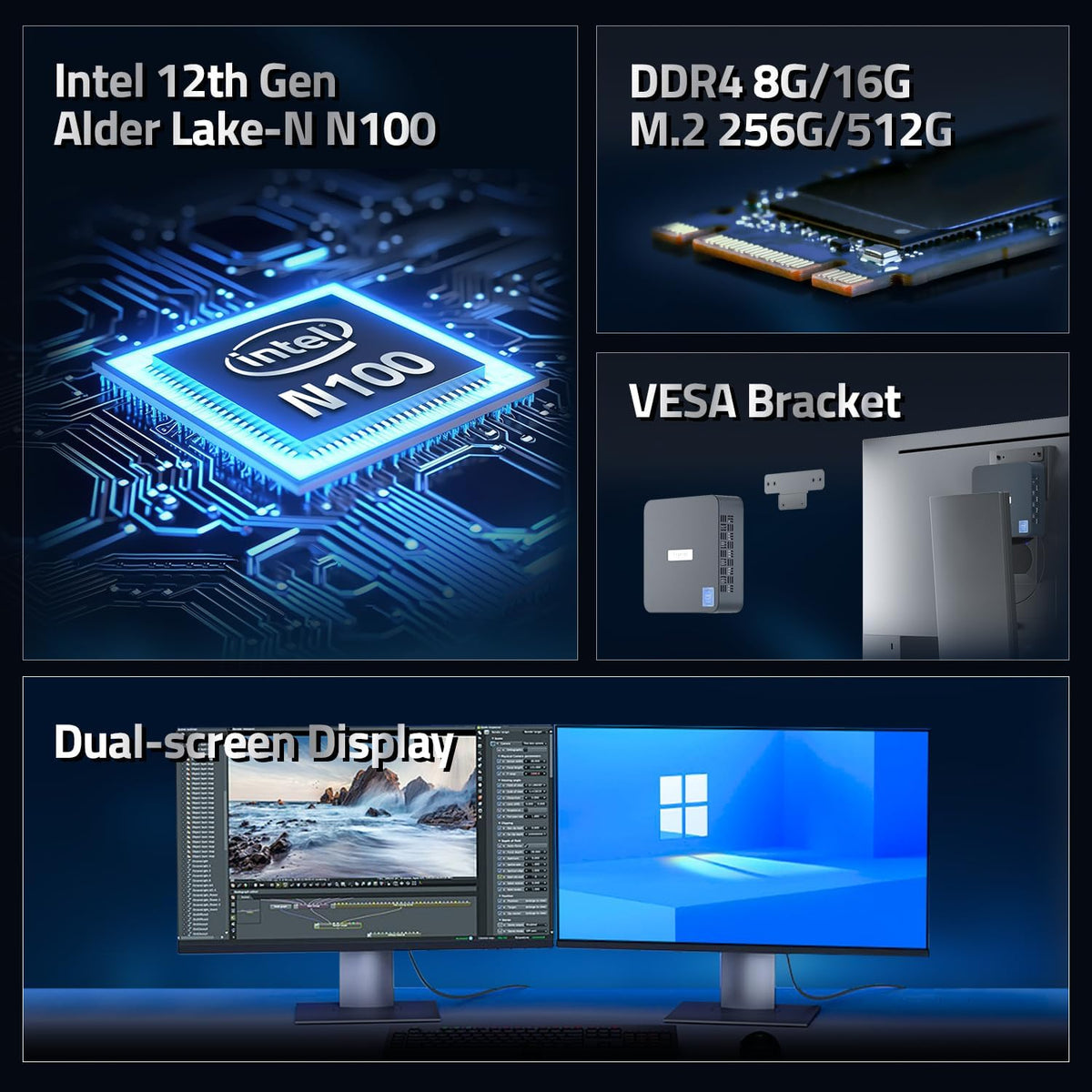 16GB DDR4 RAM 512GB SSD Mini PC S33466