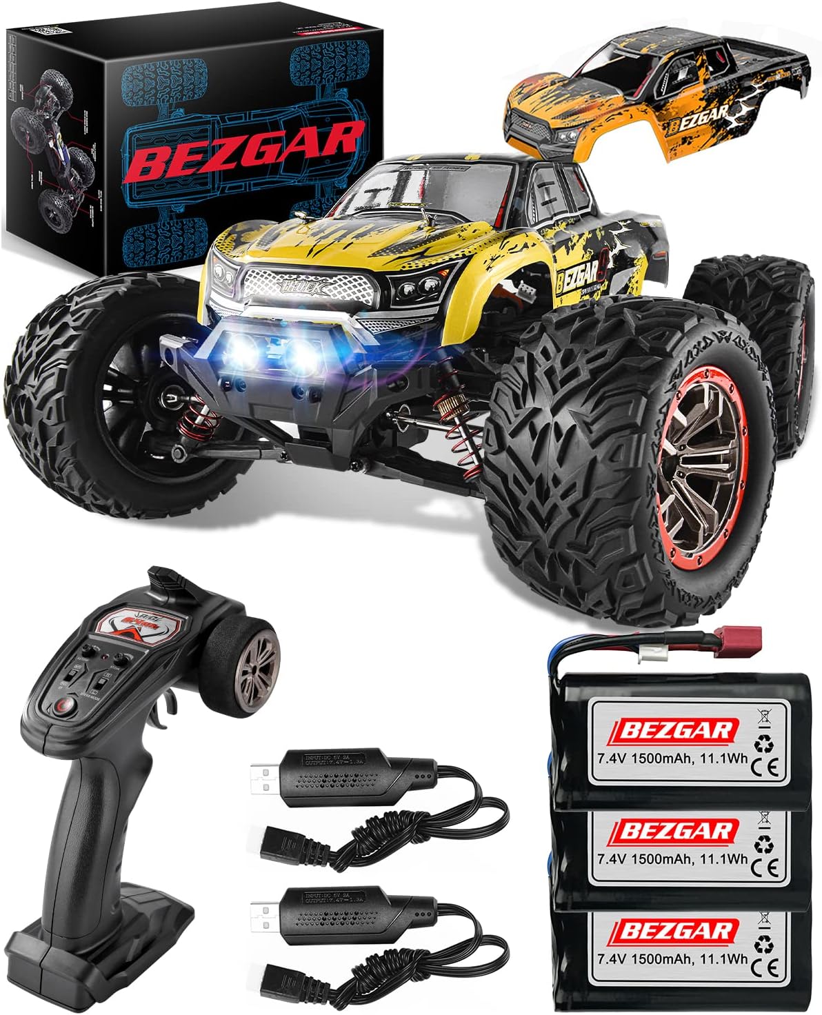1:12 Scale 4WD RC Truck with 3 Rechargeable Batteries E527011