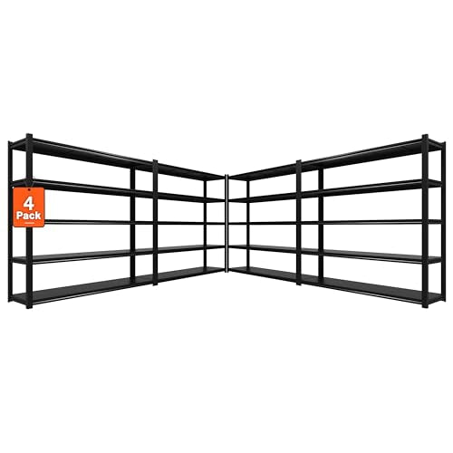 72" H 5 Tier Metal Shelving 2000LBS Black N198922