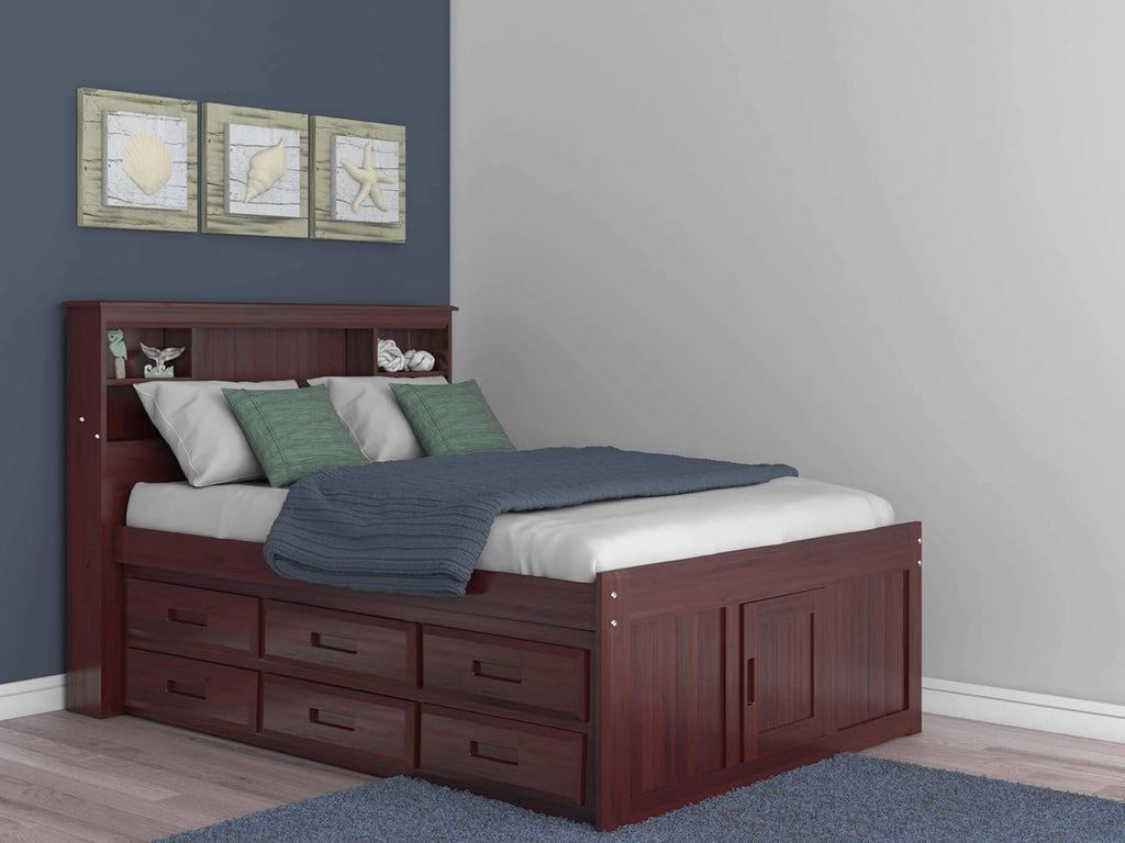 Merlot Full Bed with 6 Drawers L789245
