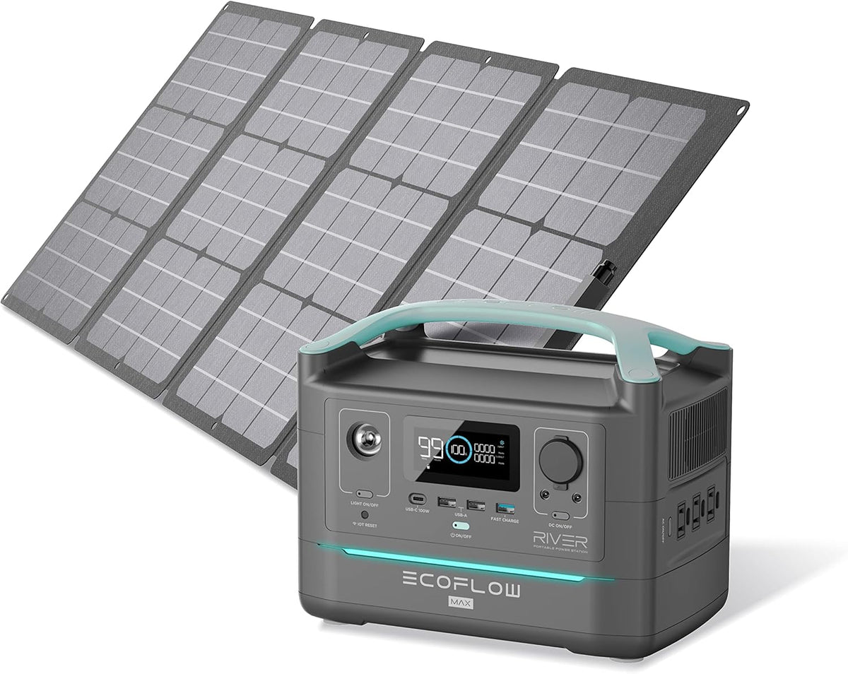 Portable Power Station 576Wh with 110W Solar Panel S34007