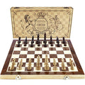 15 Inches Magnetic Wooden Chess Set with Folding Board U8906