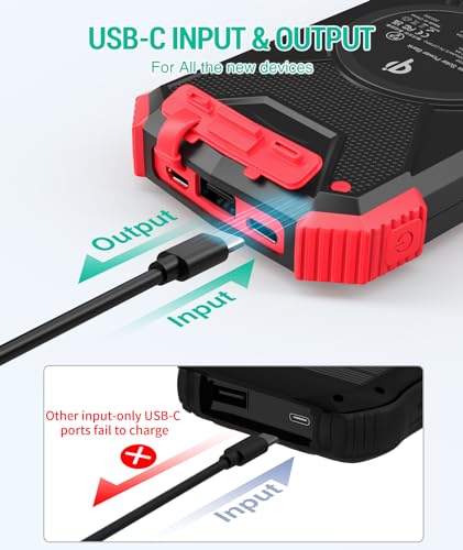 10,000mAh Solar Power Bank with Wireless Charging S221